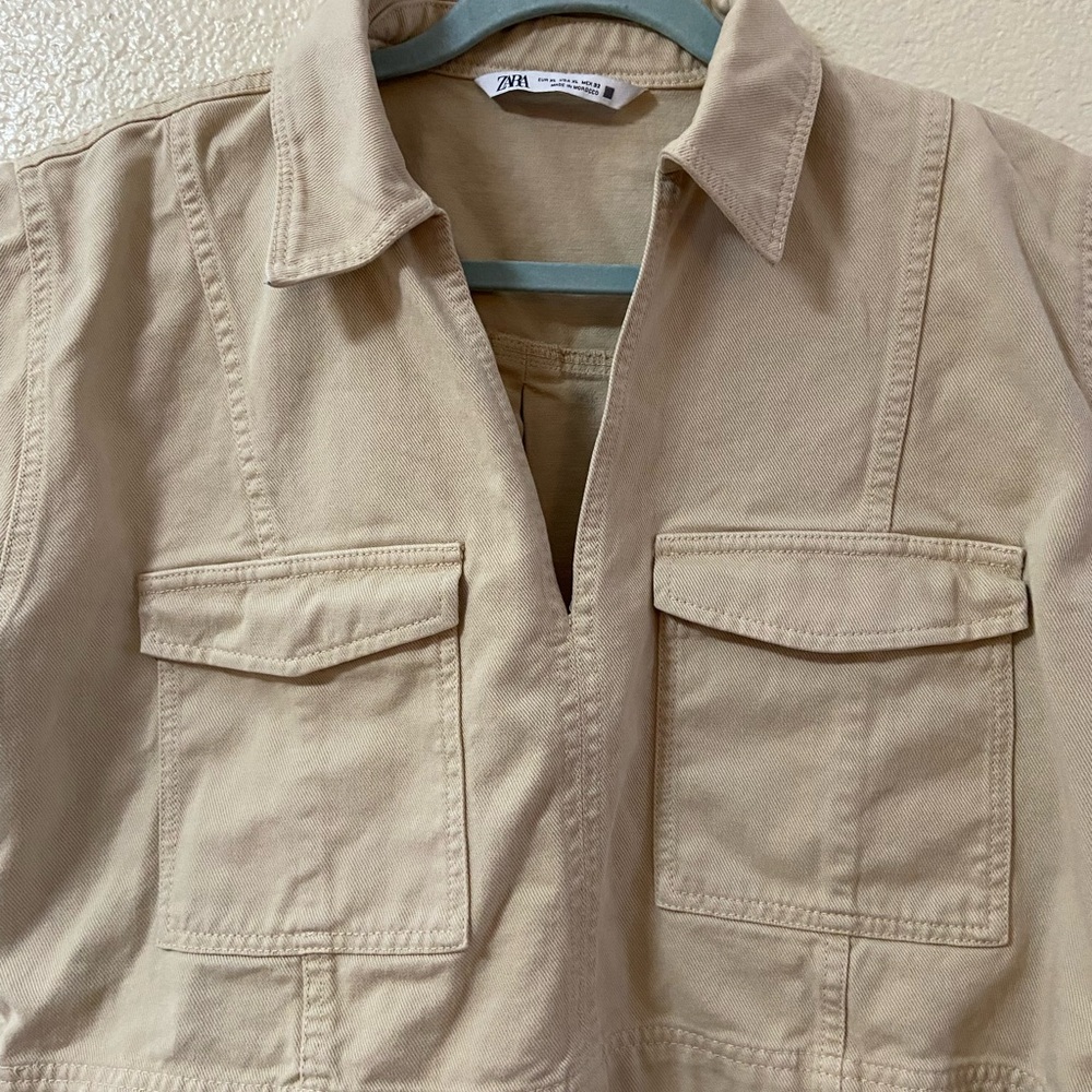 Zara Beige Crop Top size:XL - Picture 6 of 16